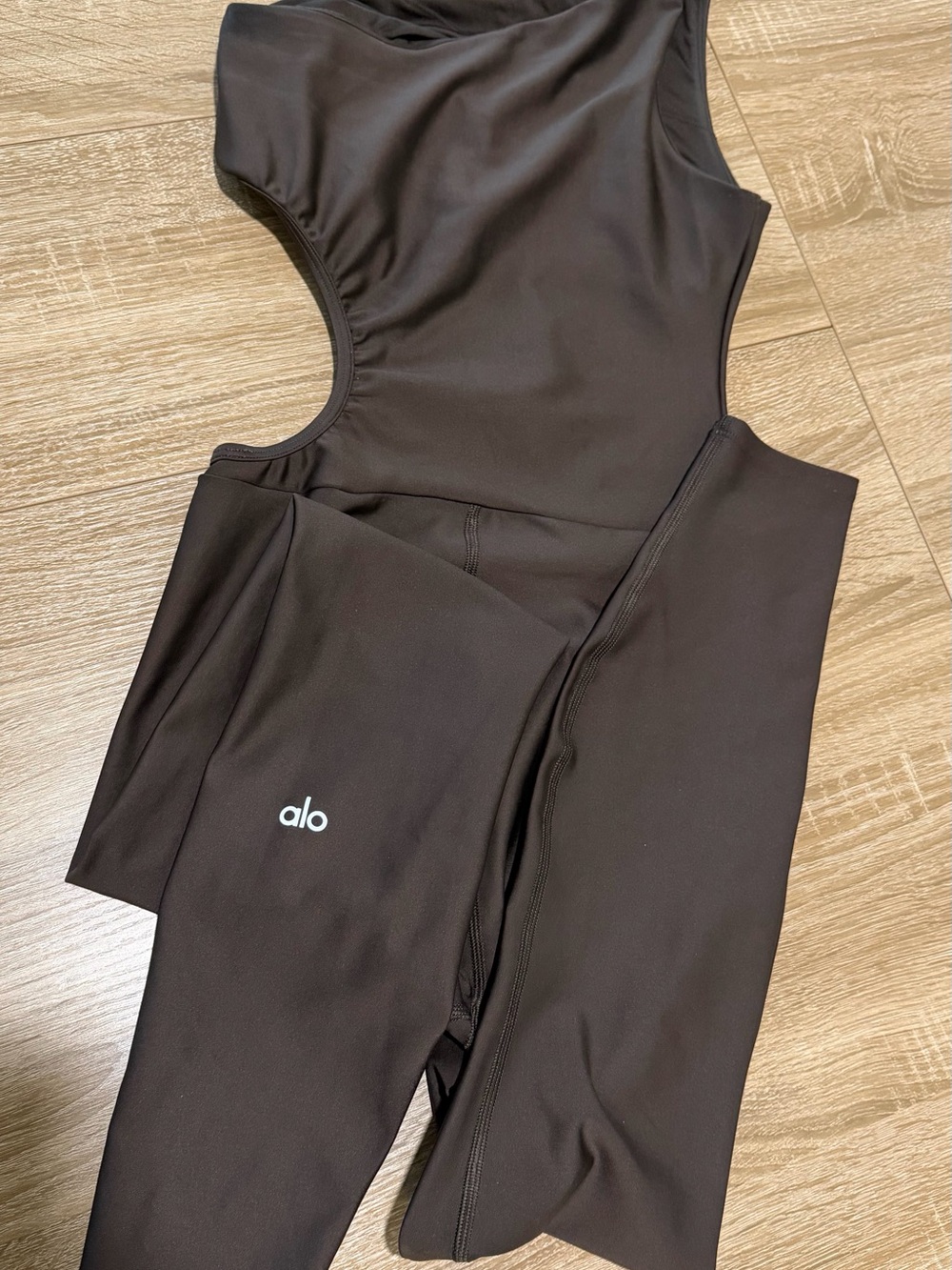 ALO Yoga Brown Jumpsuit Active Suit with Logo